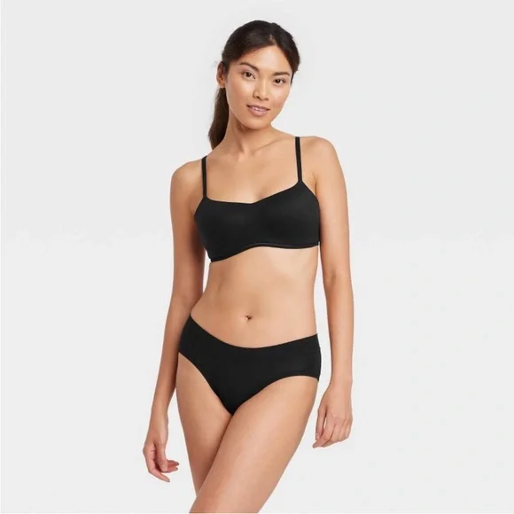 🌟2x Host Pick🌟Women’s Black Cotton Hipster Underwear - Picture 2 of 3